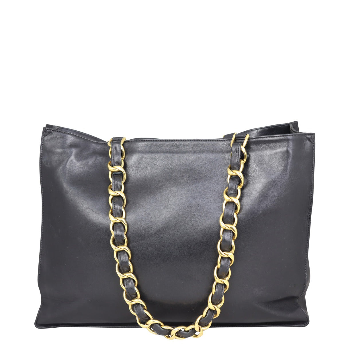Chanel Vintage CC Jumbo XL Chain Shoulder Bag | Black