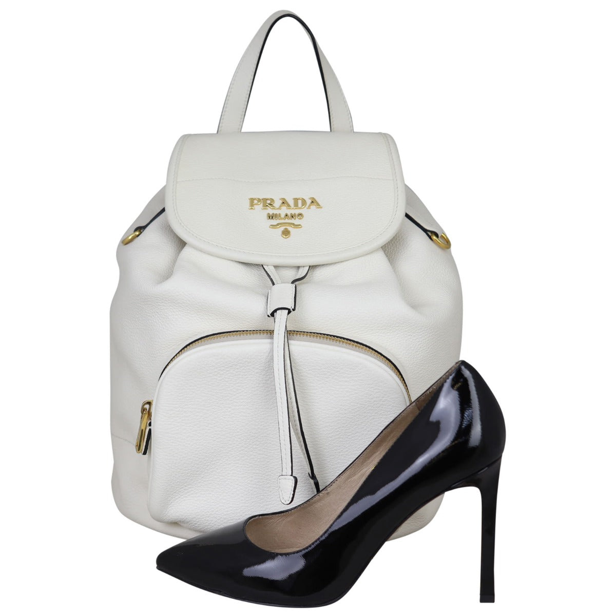 Prada Vitello Daino Convertible Strap Backpack