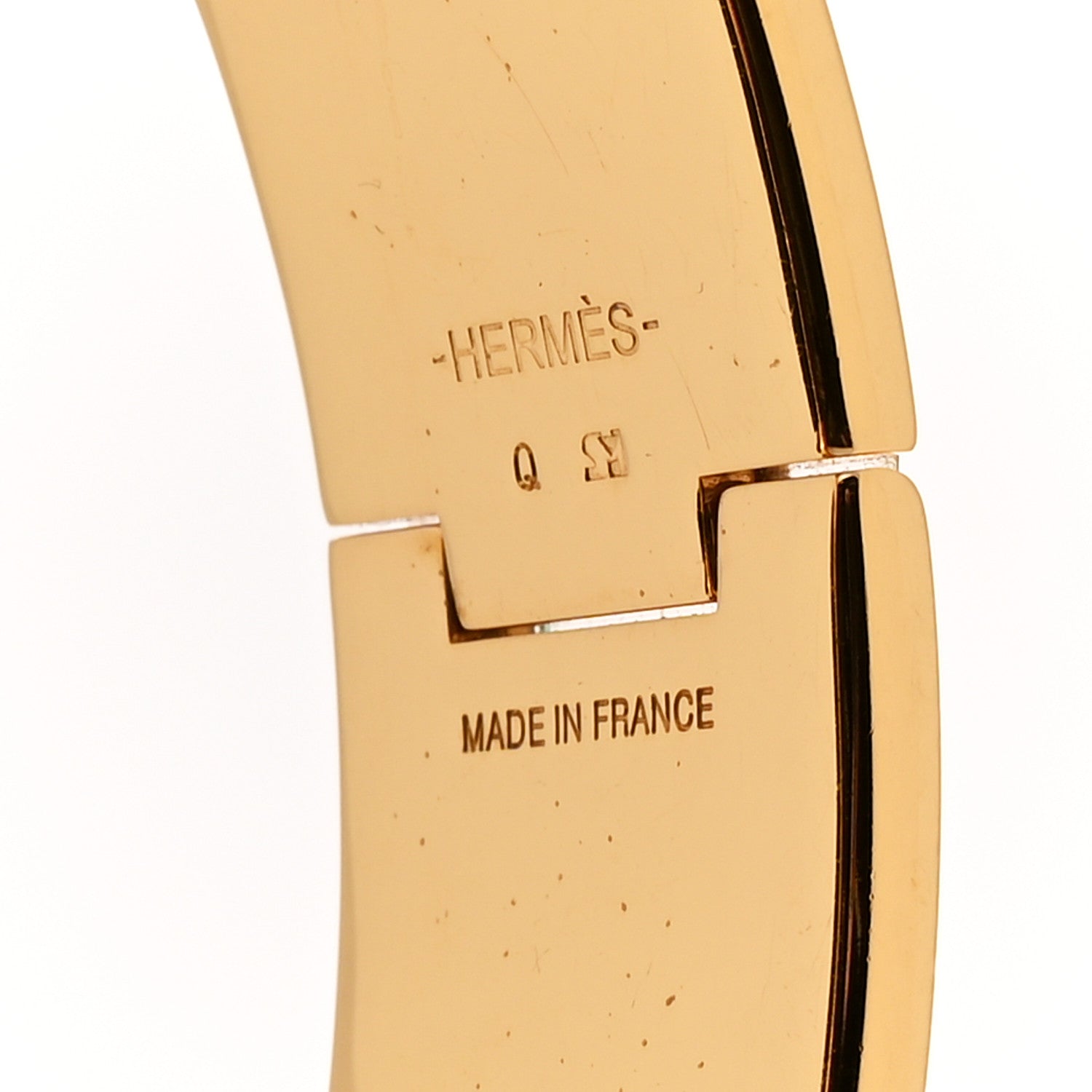 Enamel Wide Clic Clac H Bracelet PM Jaune Madras