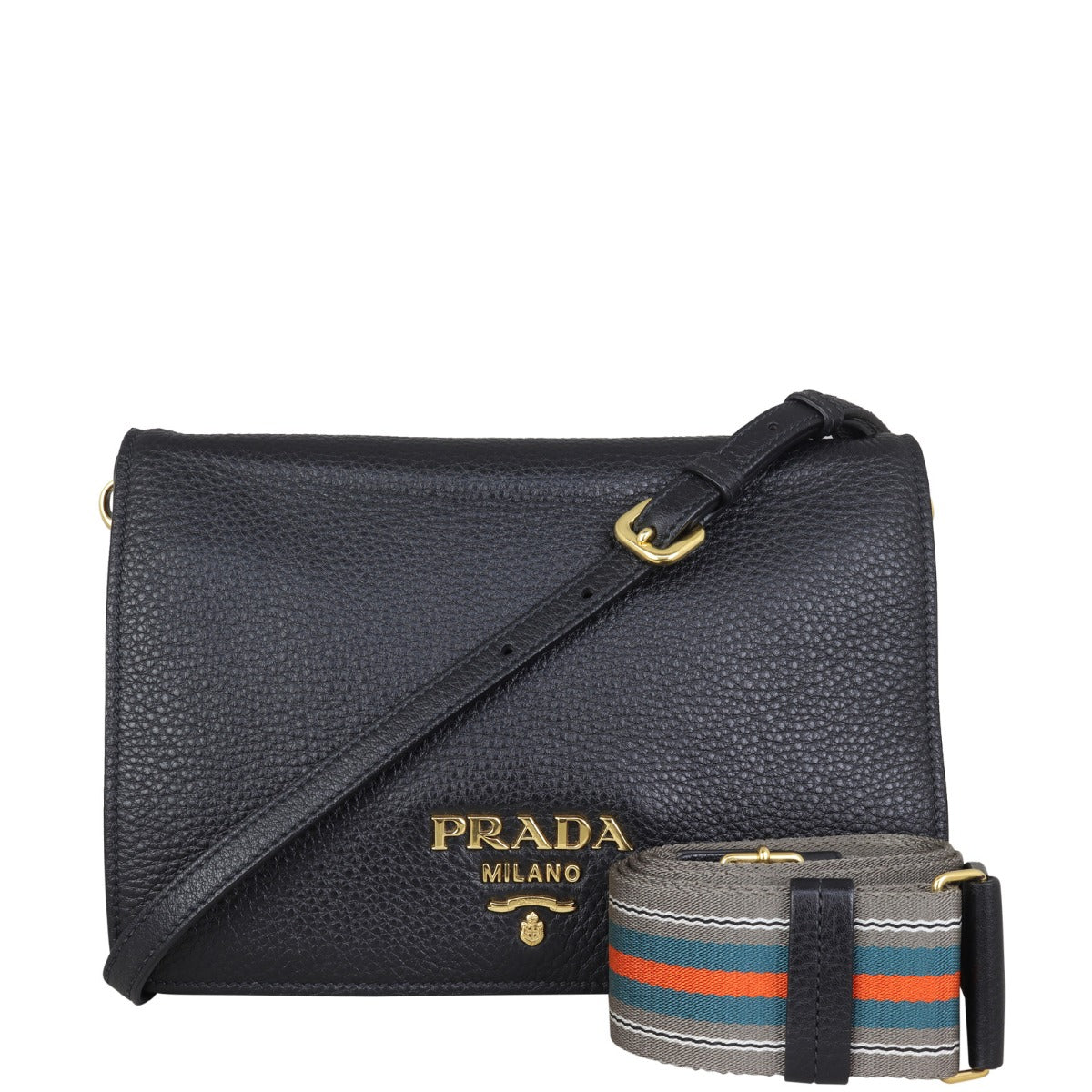 Prada Vitello Daino Crossbody Flap Bag