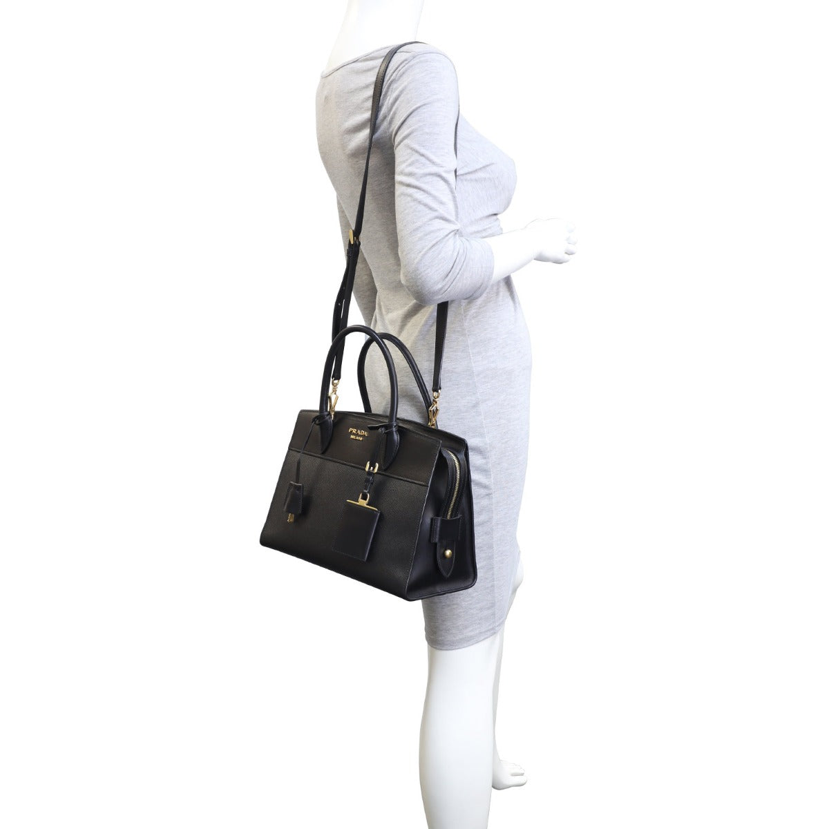 Prada Saffiano City Calf Esplanade Medium