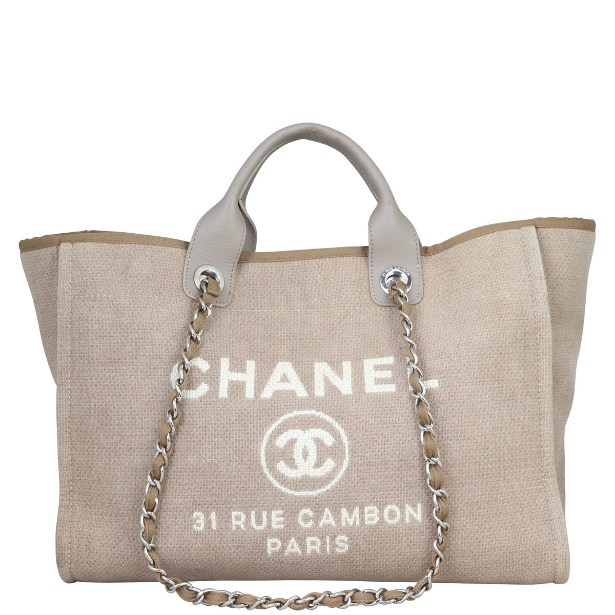 Chanel Deauville Large Tote | Silver Hardware