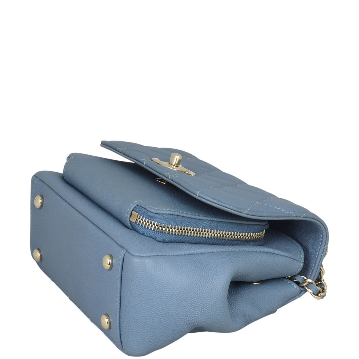 Chanel Business Affinity Small Flap Bag |  Muted Slate Blue