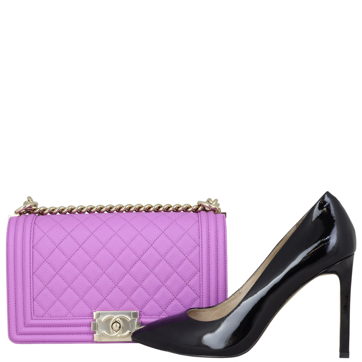 Chanel Boy Old Medium | Purple