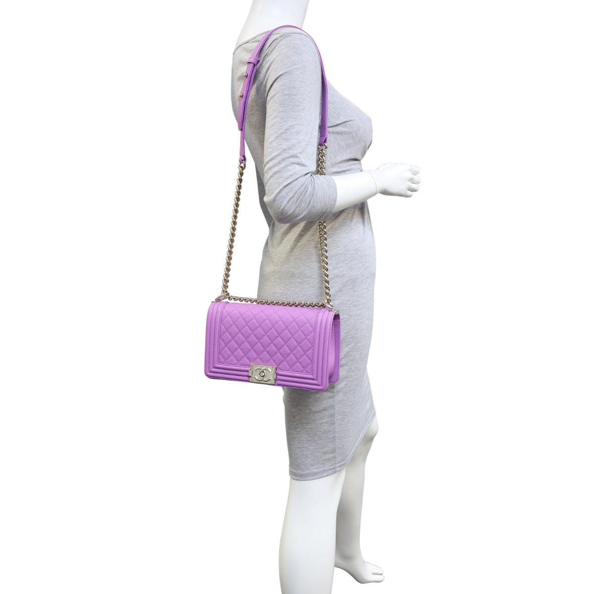 Chanel Boy Old Medium | Purple