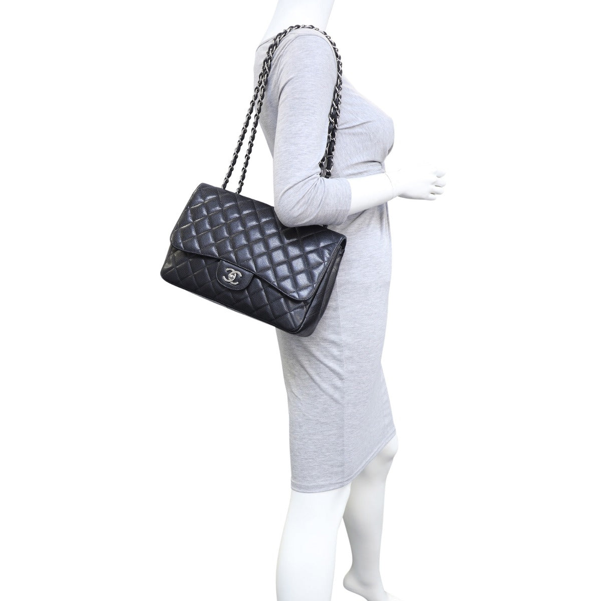 Chanel Classic Single Flap Jumbo | Black Caviar