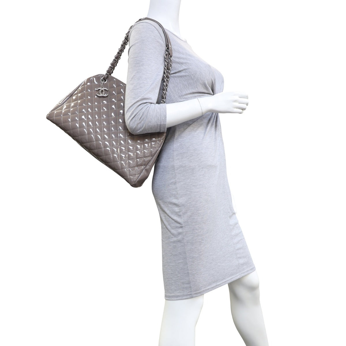 Chanel Mademoiselle Bowler Bag Large | Taupe