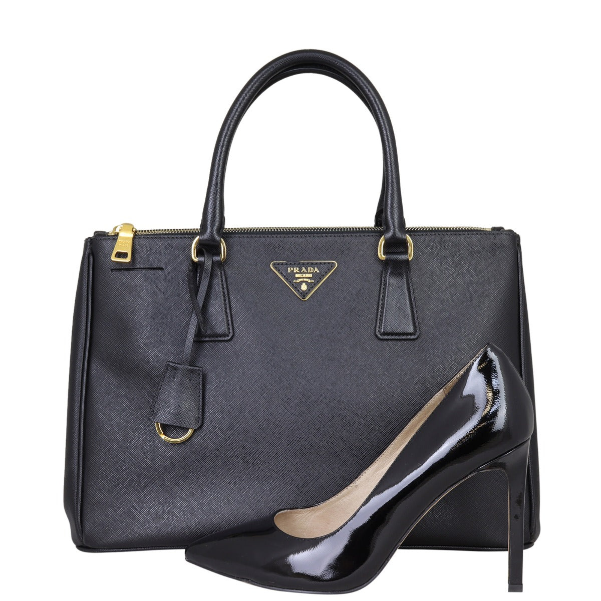 Prada Saffiano Lux Galleria Double Zip Tote Medium