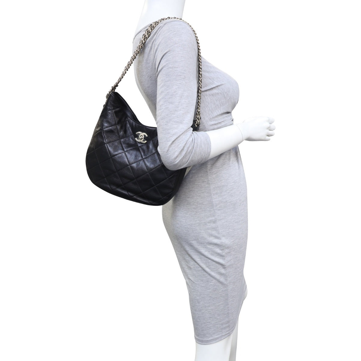 Chanel CC Lambskin Hobo