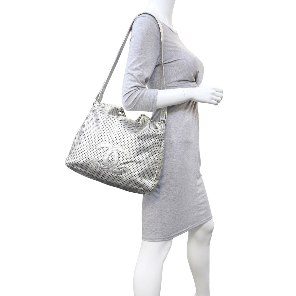 Chanel Rodeo Drive Perforated Hobo
