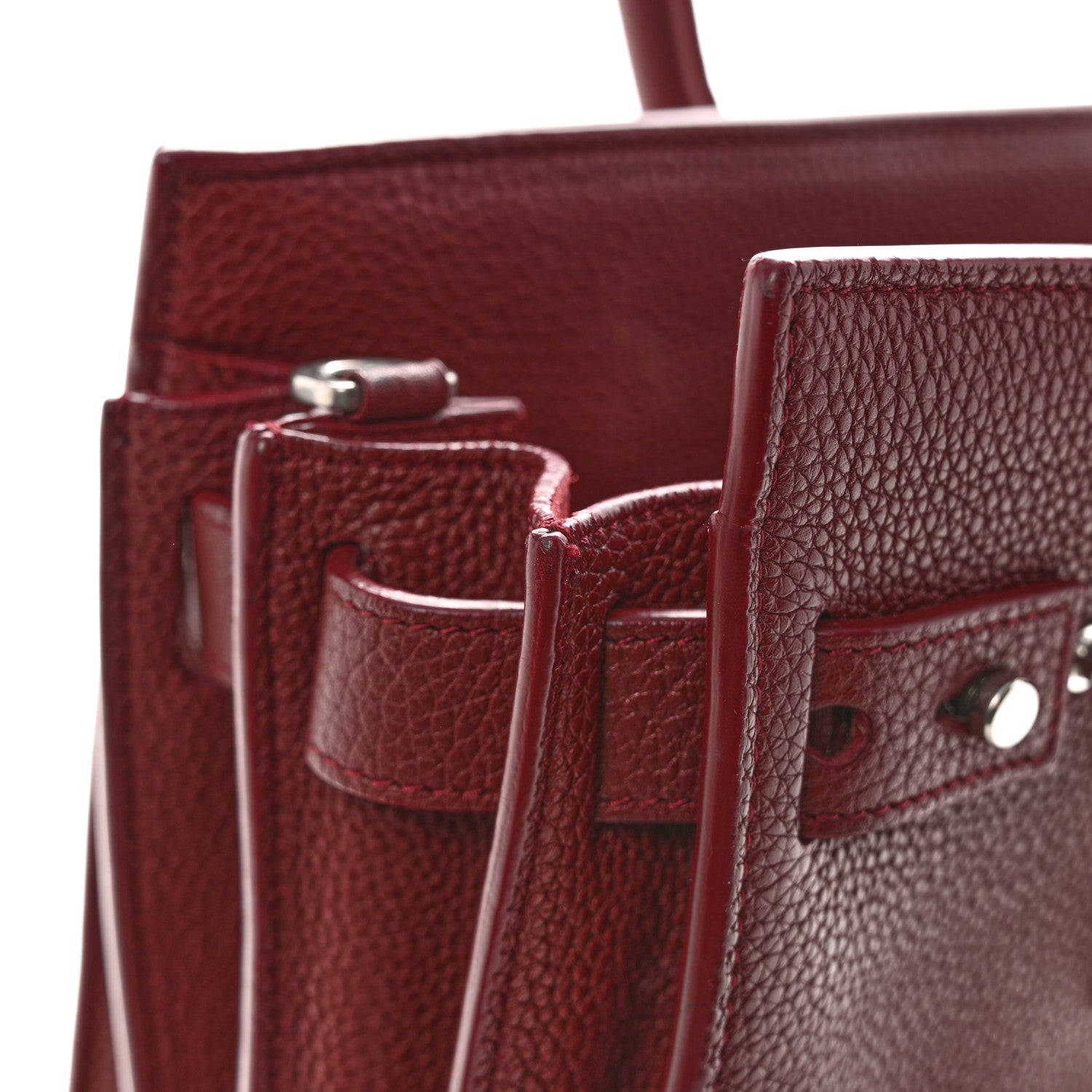 Grained Calfskin Small Supple Sac De Jour Dark Pallisandre