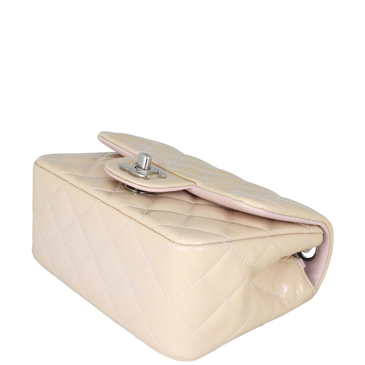 Chanel Classic Flap Mini Square Patent | Beige
