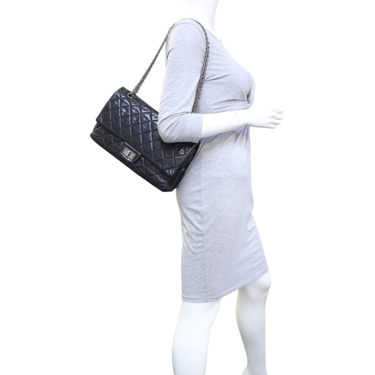 Chanel 2.55 Reissue 227 Double Flap Bag | Silver Hardware