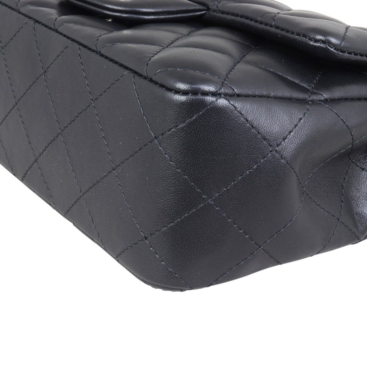 Chanel Classic Flap Mini Rectangular Bag | Black Lambskin SHW