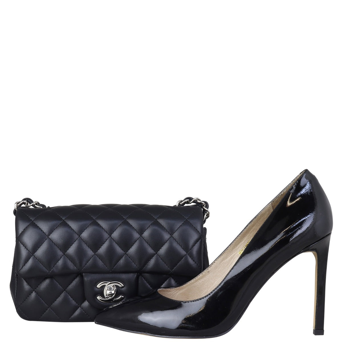 Chanel Classic Flap Mini Rectangular Bag | Black Lambskin SHW