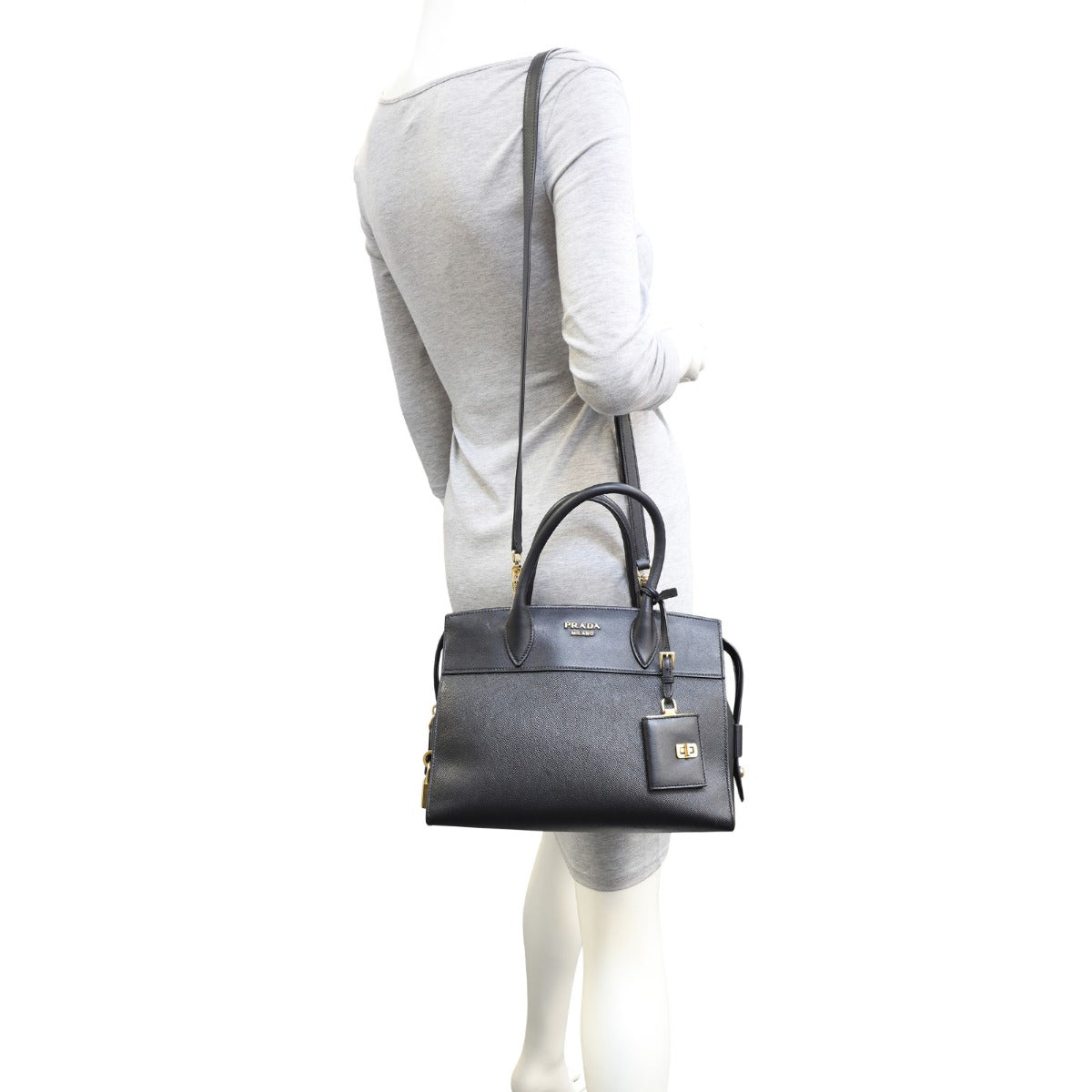 Prada Saffiano City Calf Esplanade Medium