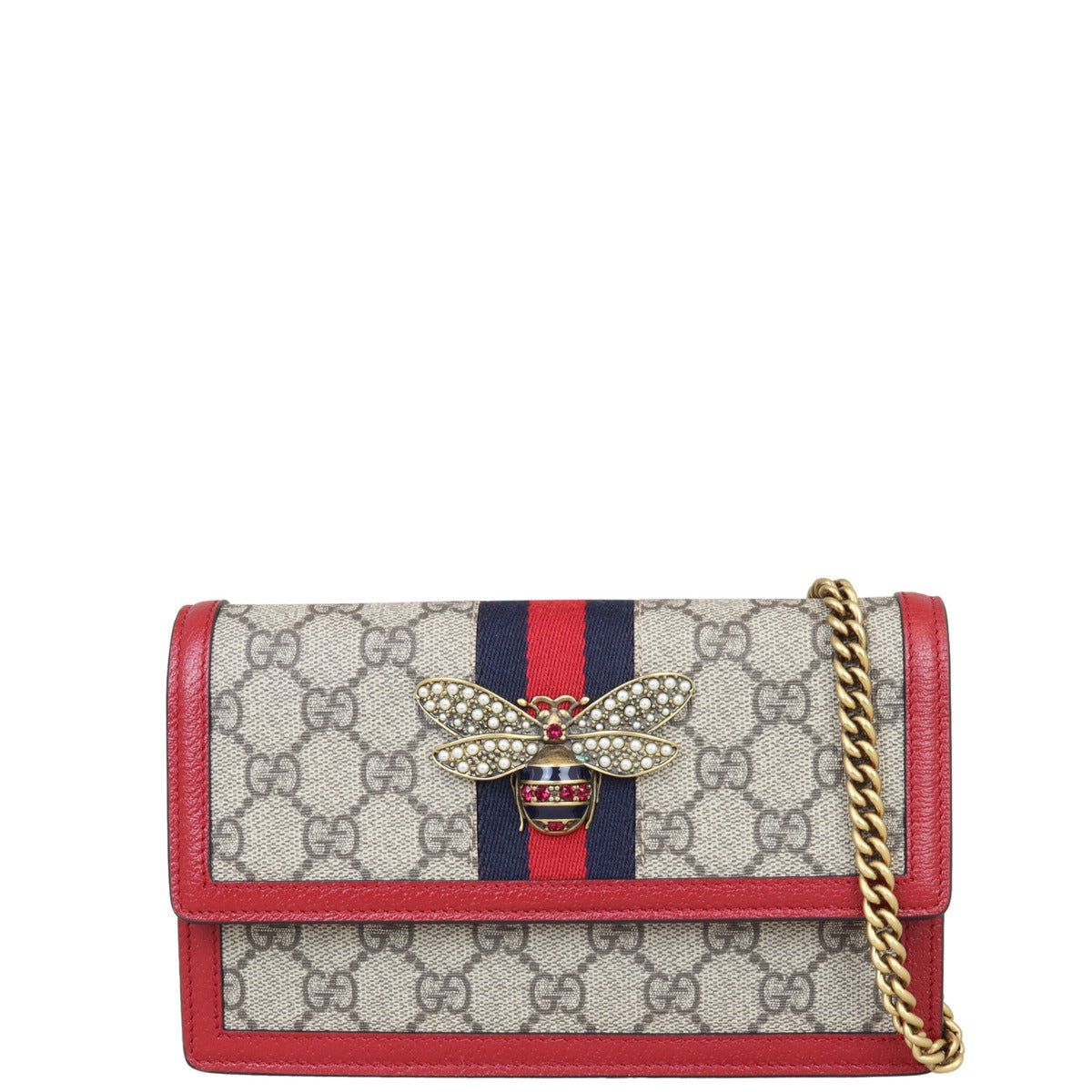 Gucci GG Supreme Queen Margaret Wallet on Chain