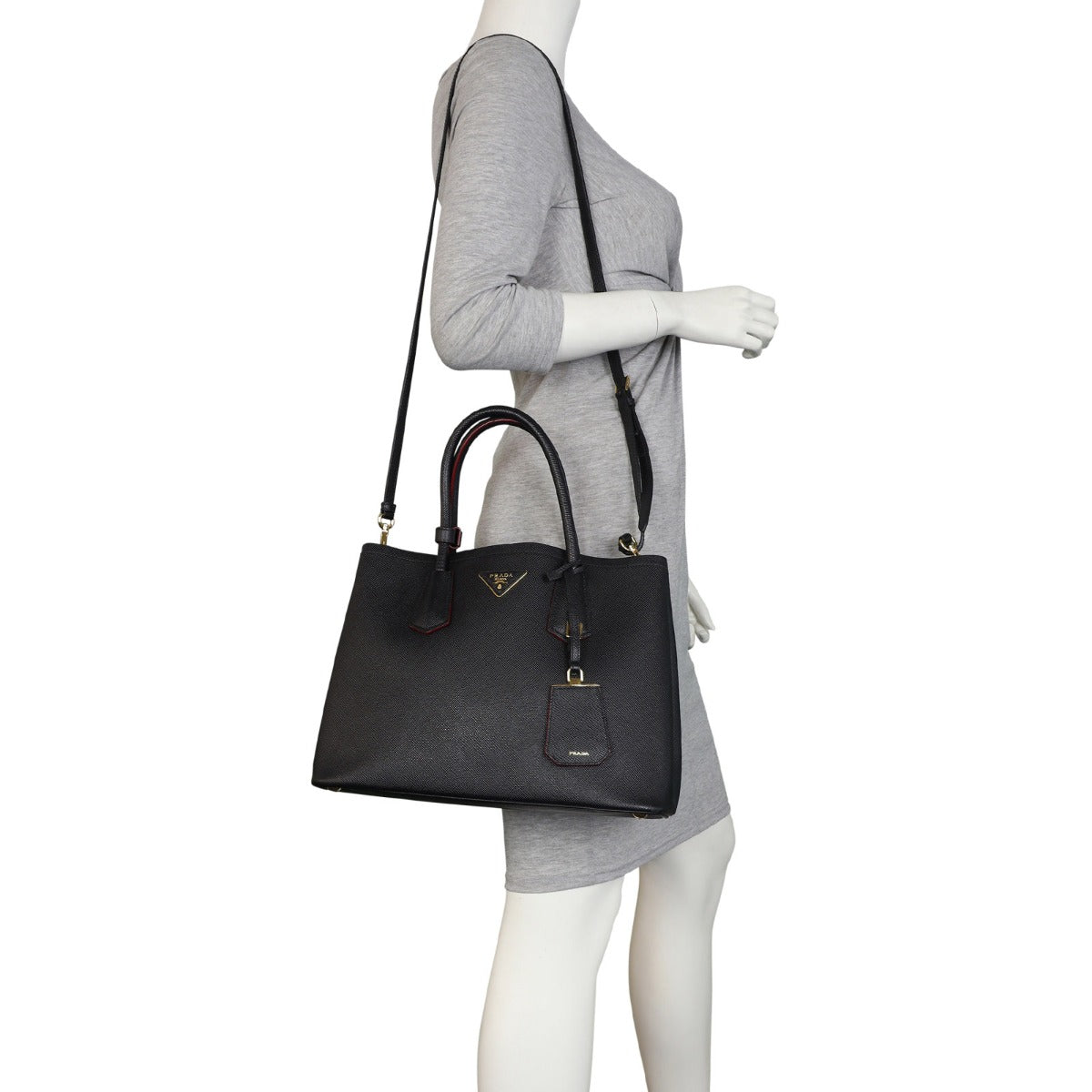 Prada Saffiano Cuir Double Bag Medium