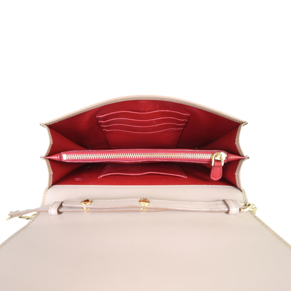 Prada Saffiano Vernice Flip Lock Chain Bag