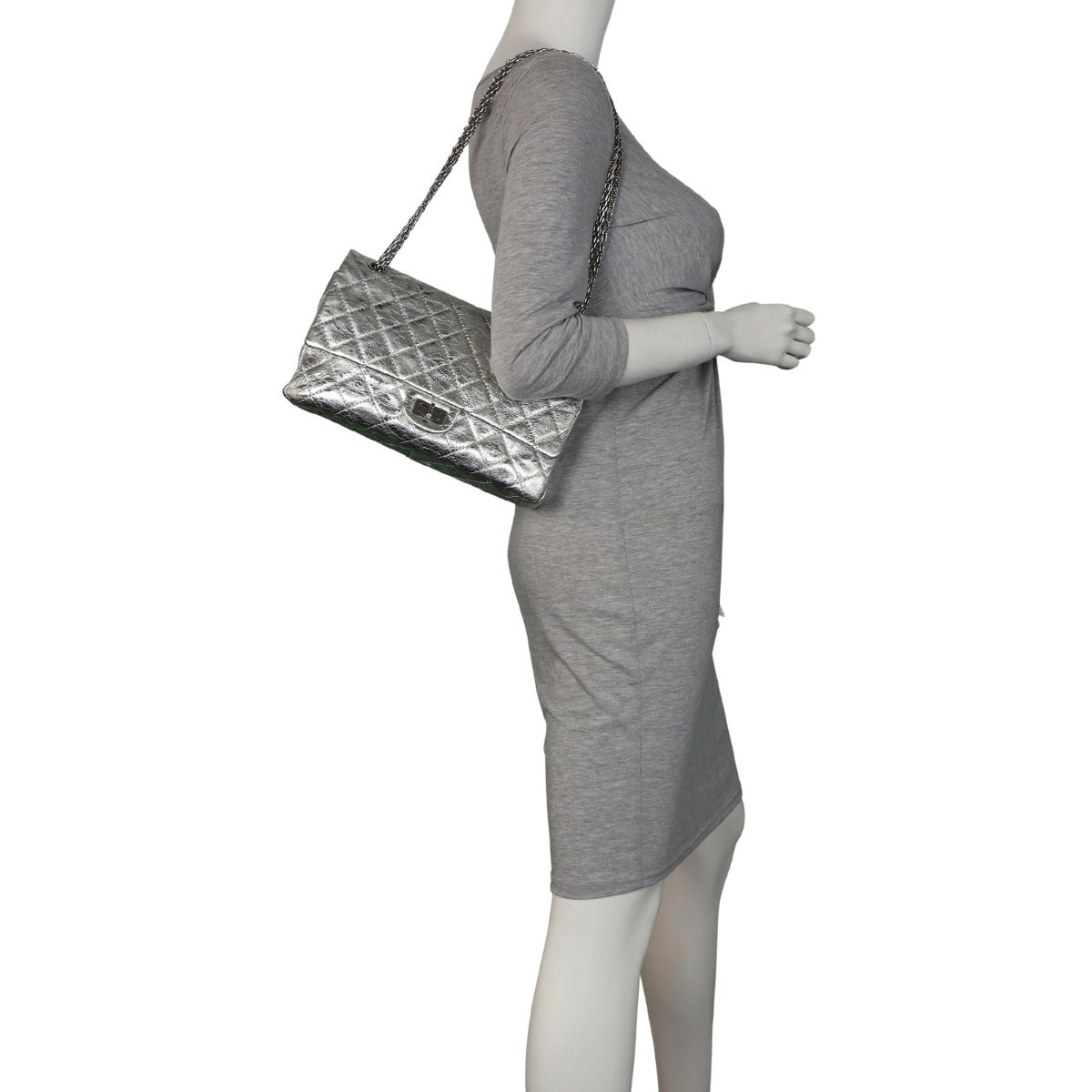 Chanel 2.55 Reissue 226 Double Flap Bag | Silver