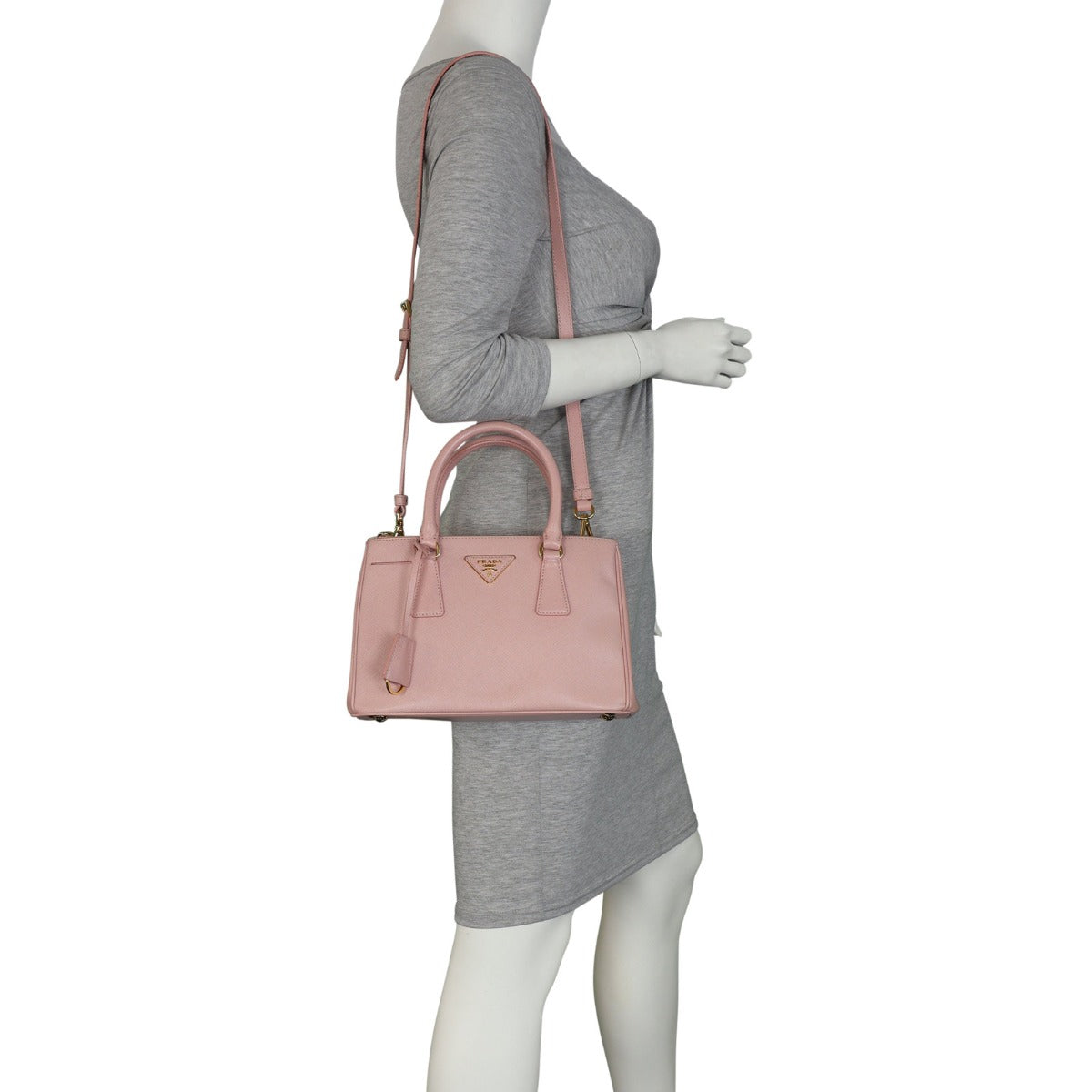 Prada Saffiano Lux Galleria Double Zip Tote Mini