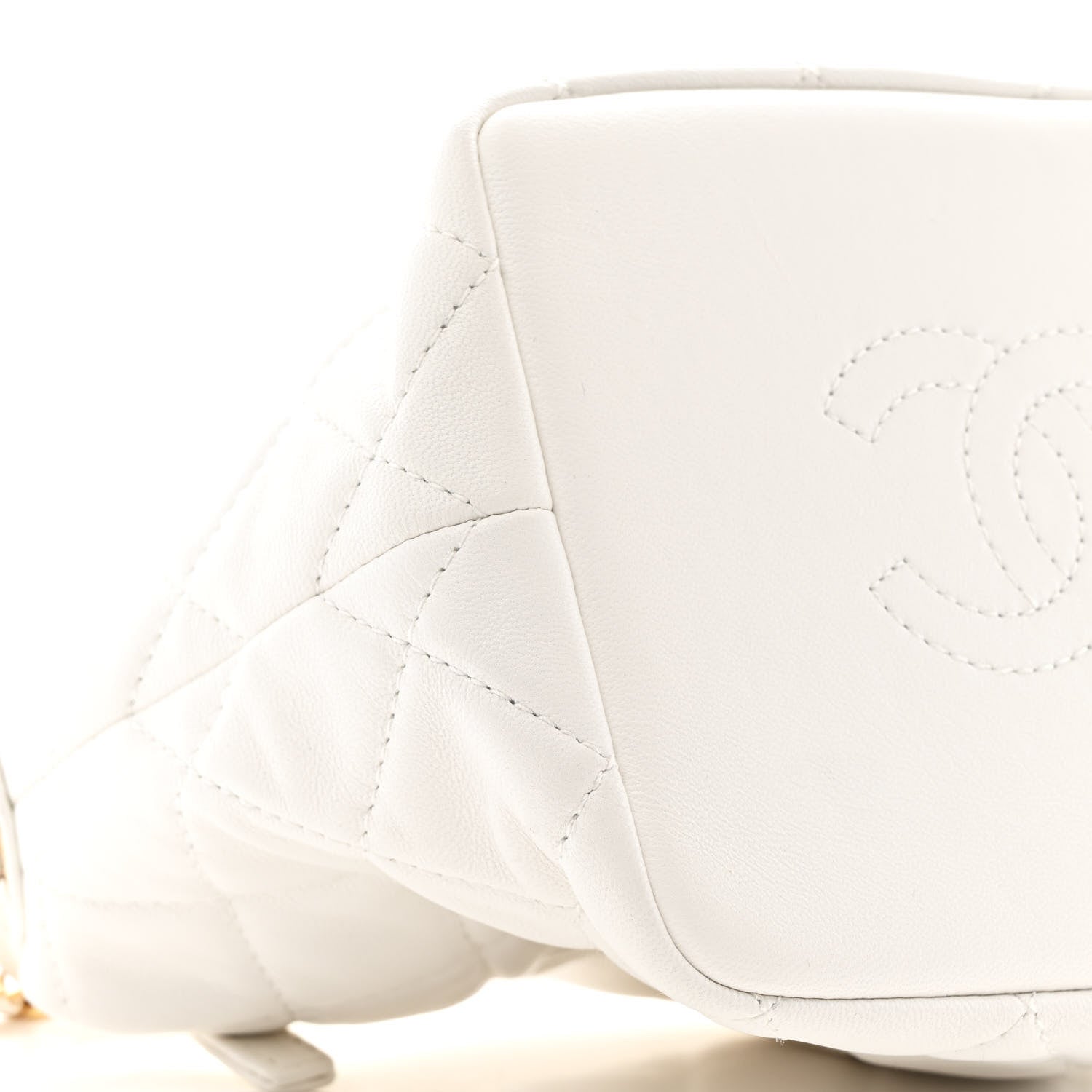 Lambskin Quilted Small Perfect Meeting Hobo White