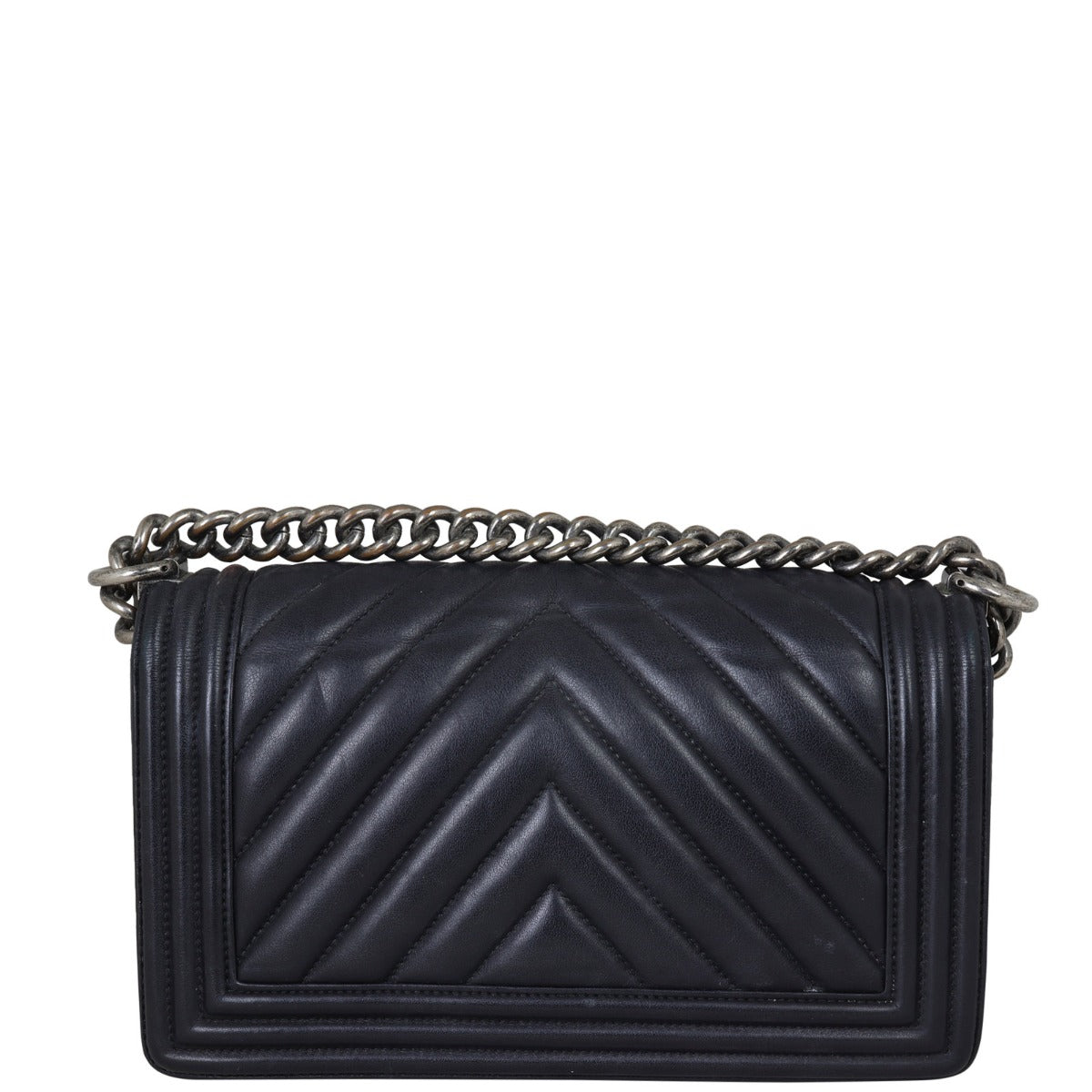 Chanel Boy Chevron Old Medium | Black