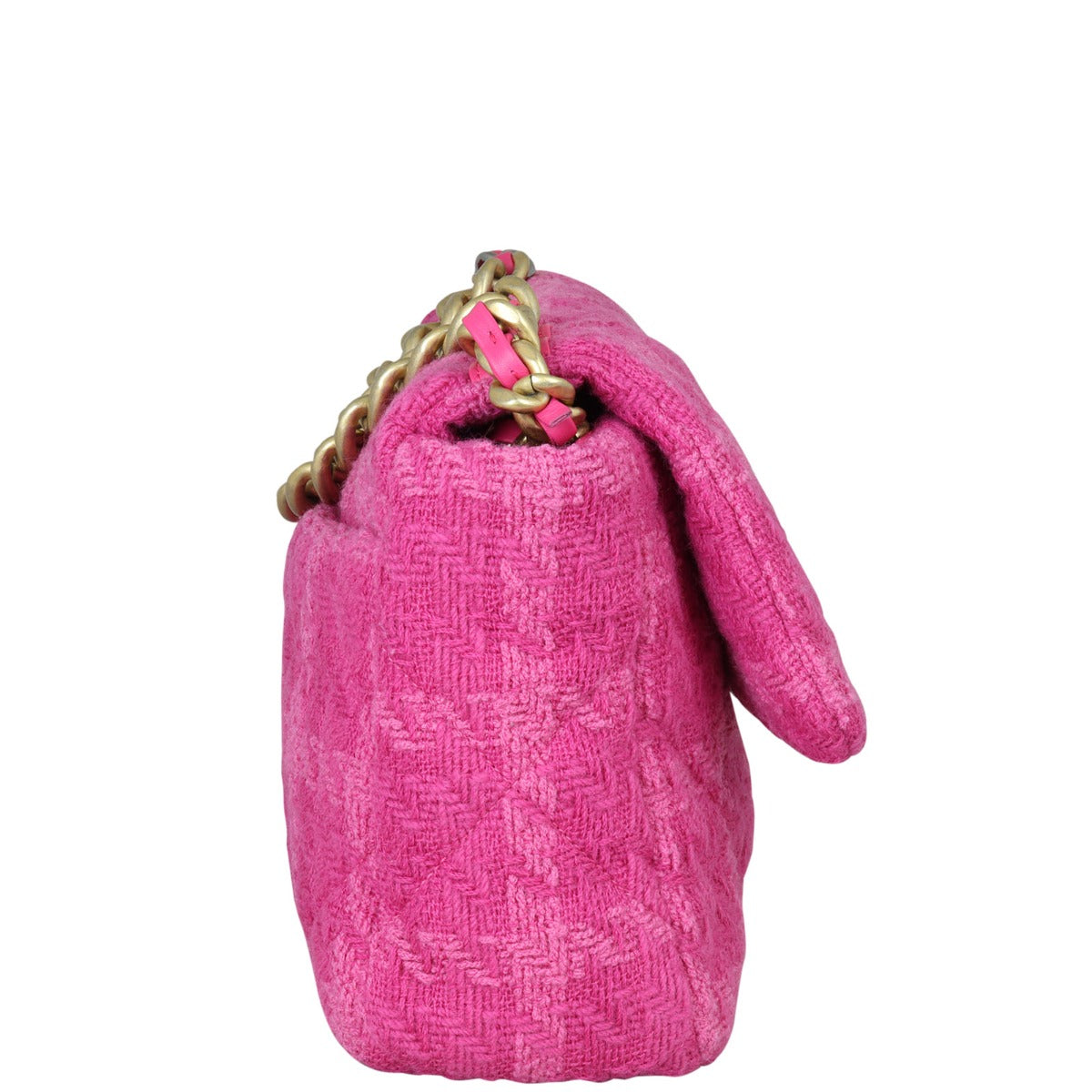 Chanel 19 Tweed Flap Bag Large | Pink