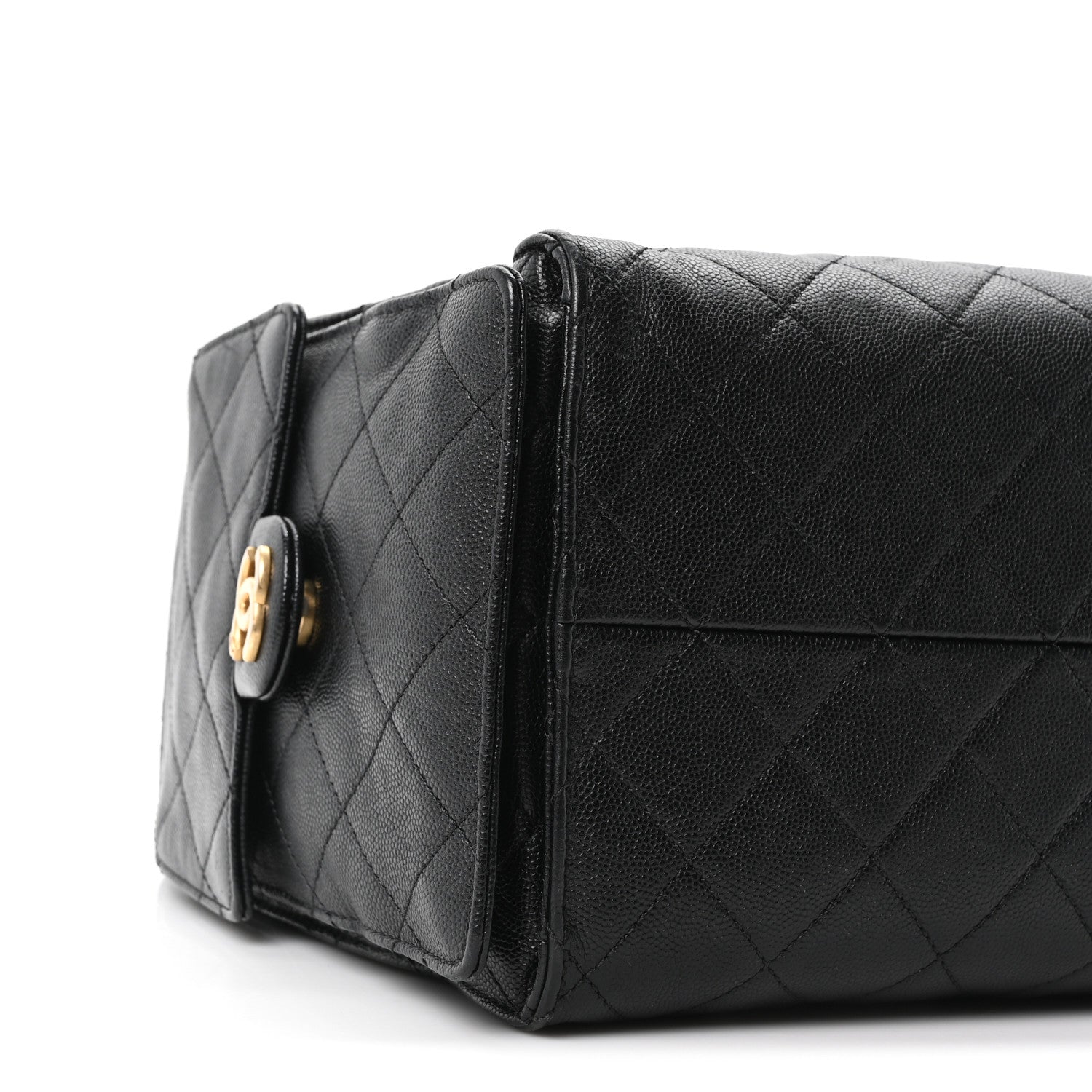 Caviar Quilted Medium Chanel 25 Handbag Black