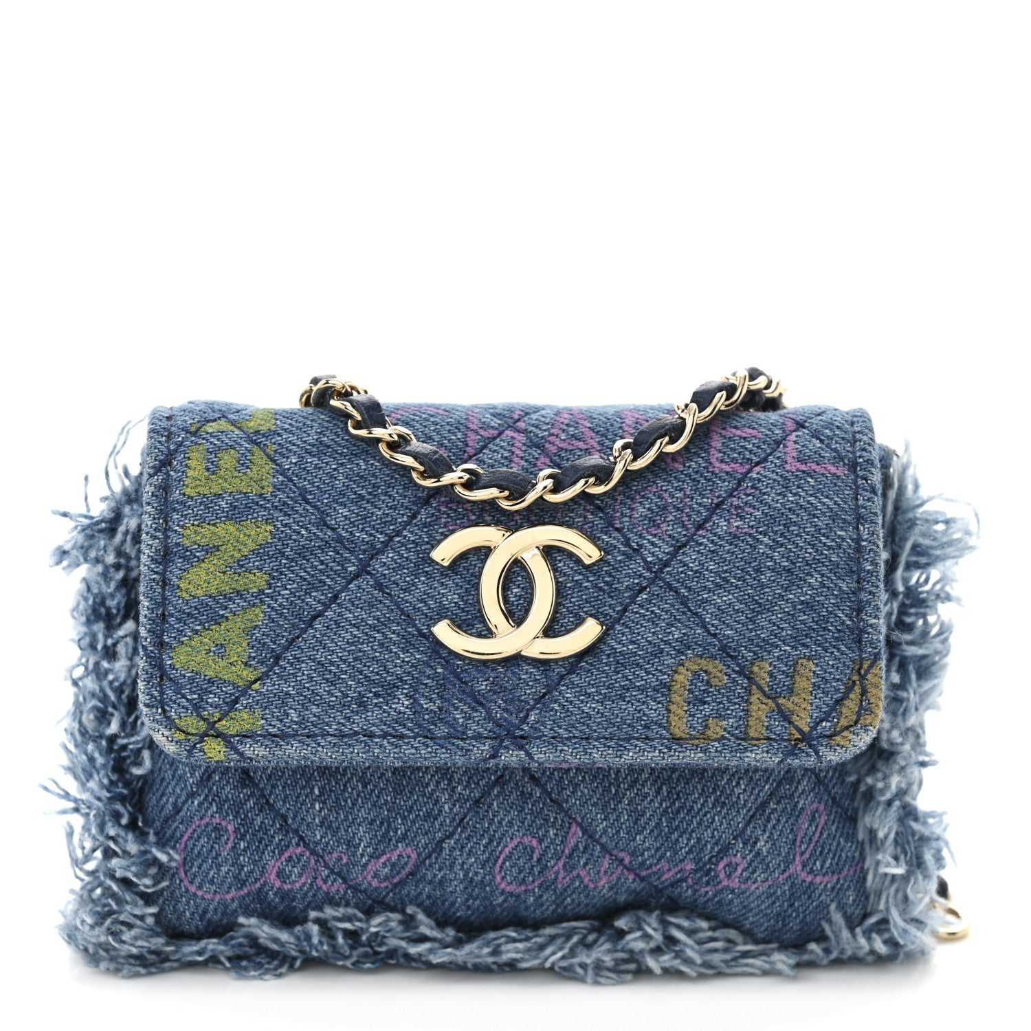 Denim Quilted Denim Mood Belt Bag Blue Multicolor