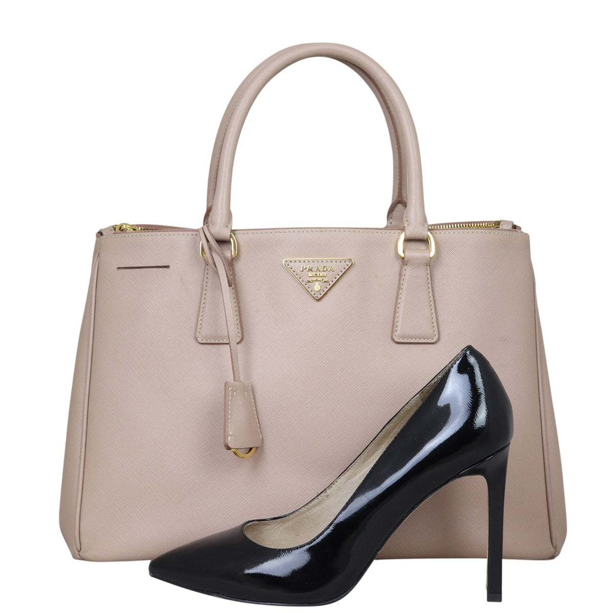 Prada Saffiano Lux Galleria Double Zip Tote Medium