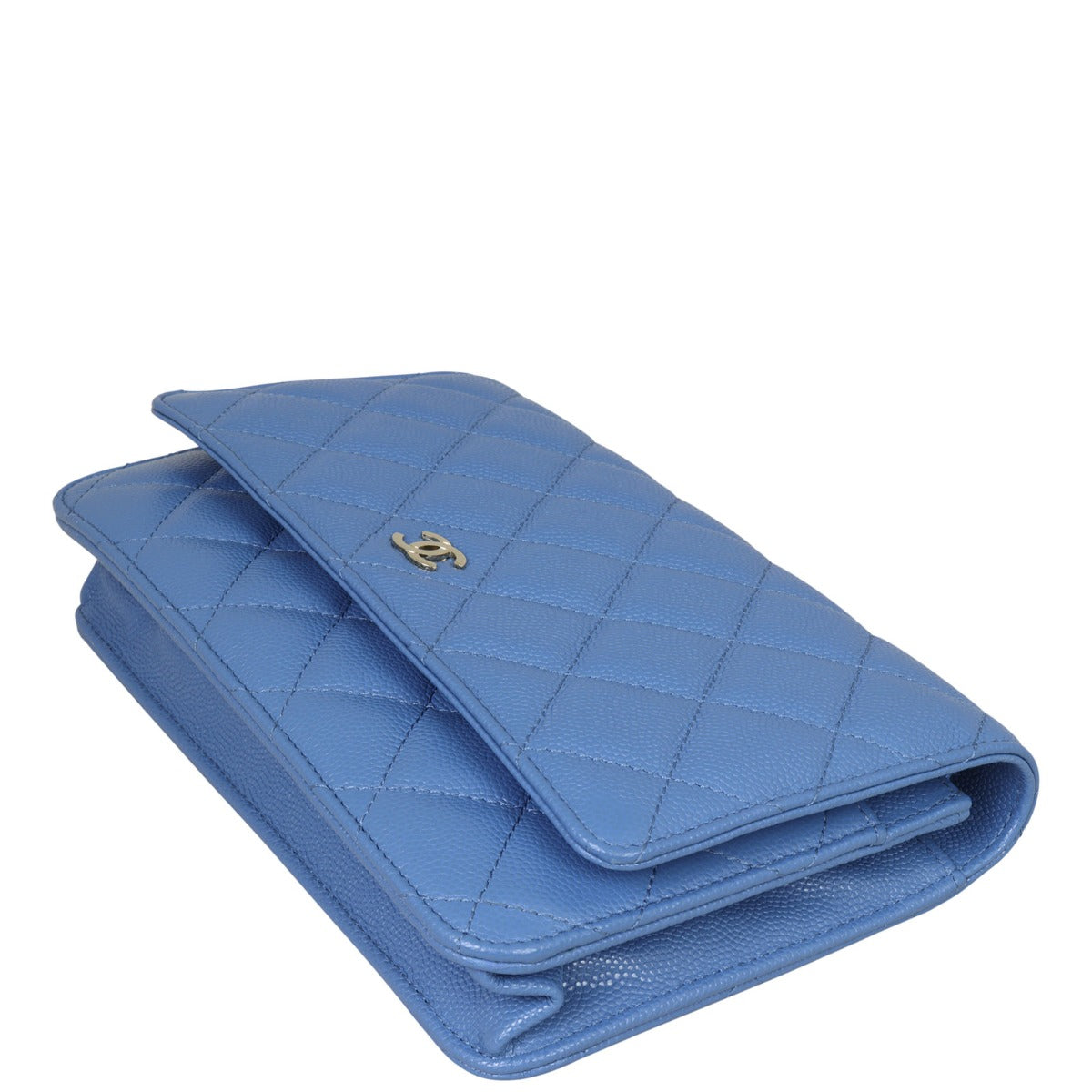 Chanel Classic Wallet on Chain |  Blue Diamond