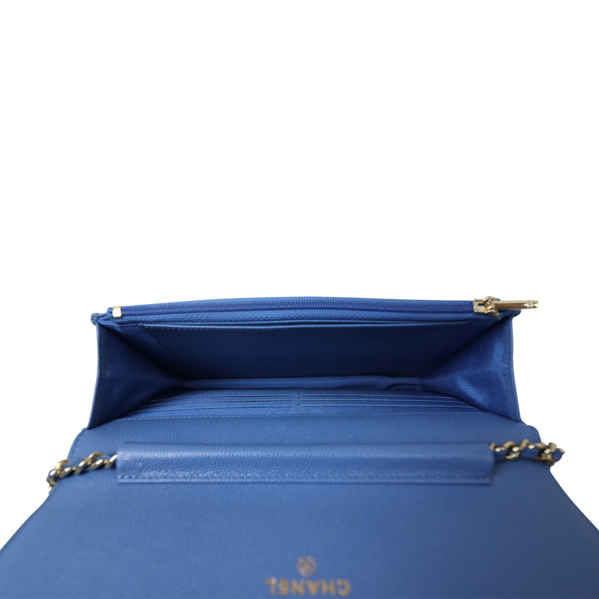 Chanel Classic Wallet on Chain |  Blue Diamond