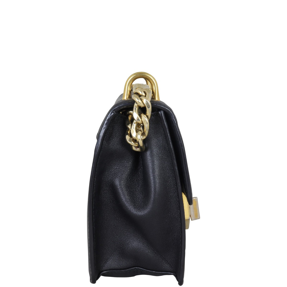 Prada Saffiano Turn Lock Chain Shoulder Bag