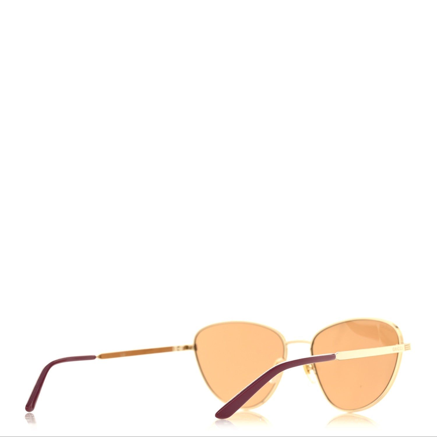 Metal Cat Eye Sunglasses Gold Purple