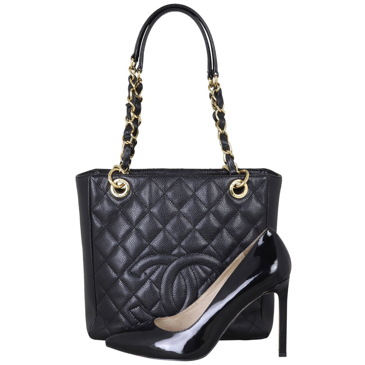 Chanel Petite Shopping Tote | Black Caviar