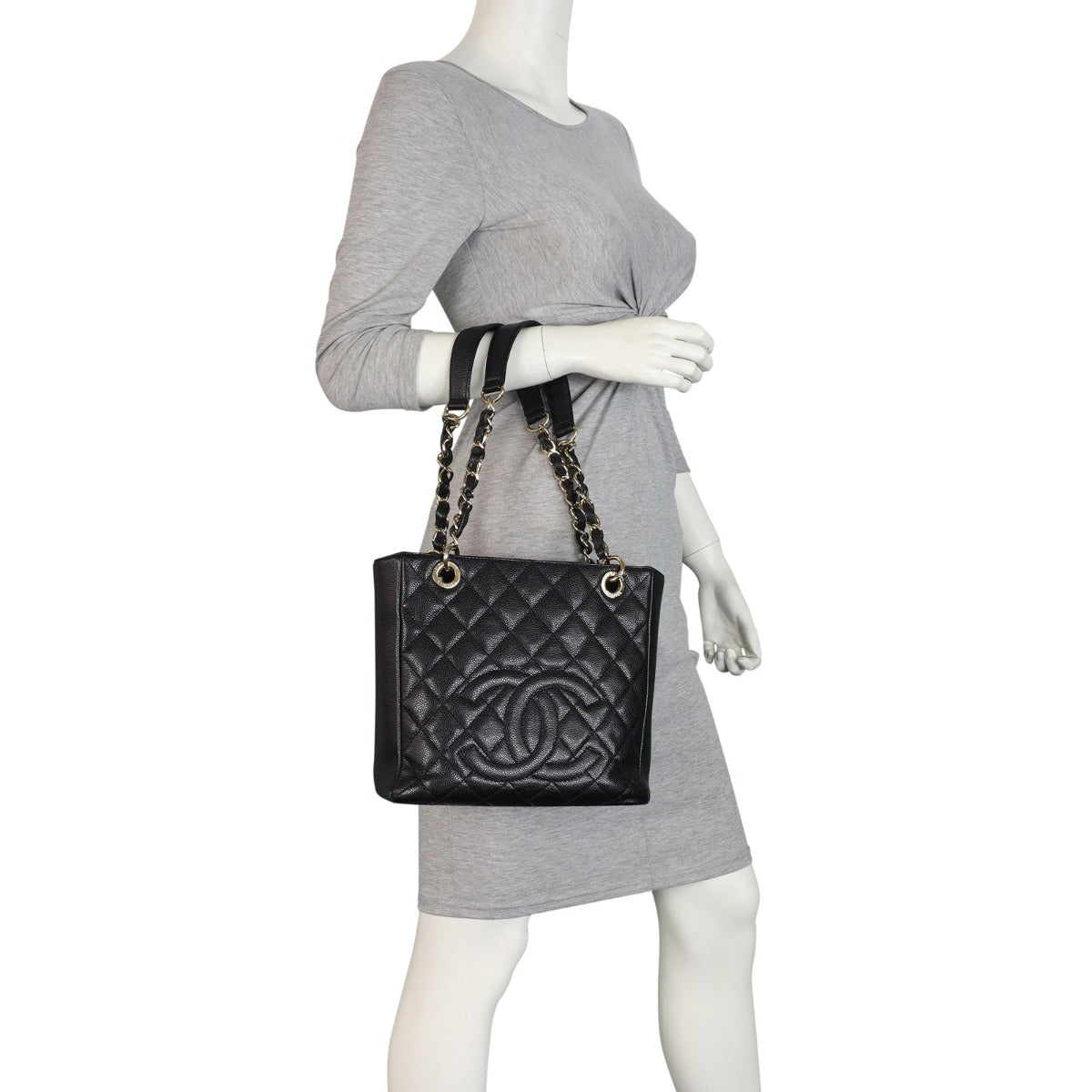 Chanel Petite Shopping Tote | Black Caviar