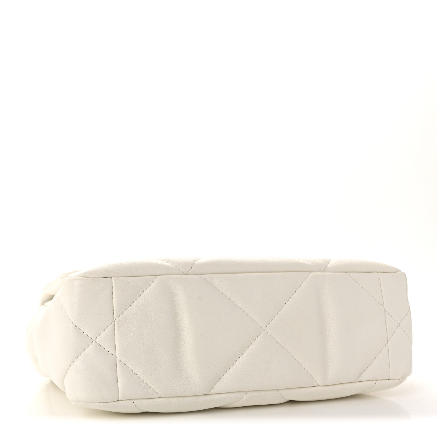 Lambskin Quilted Medium Chanel 19 Flap White