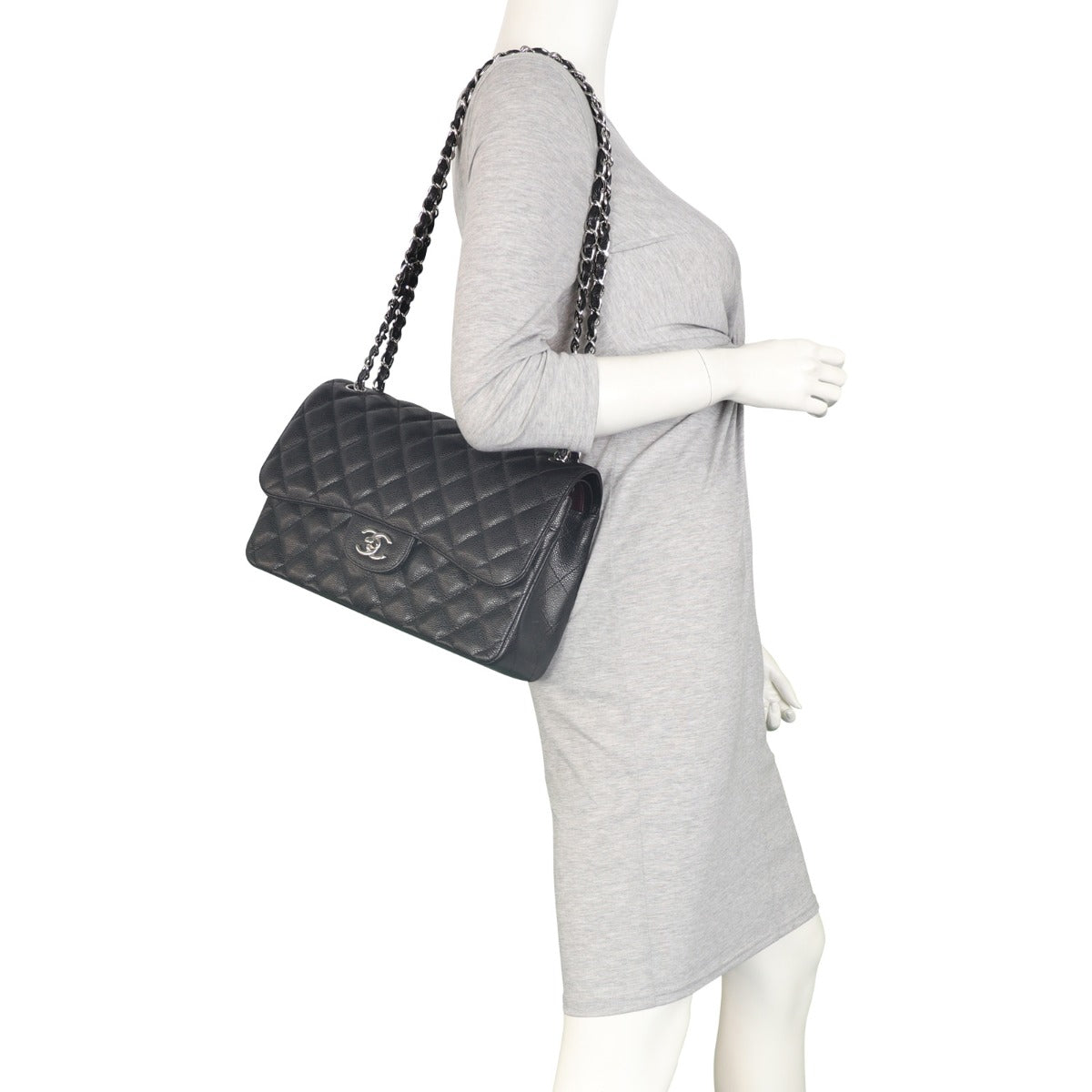 Chanel Classic Double Flap Jumbo | Black Caviar