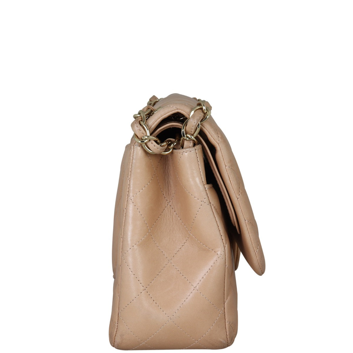 Chanel Classic Double Flap Jumbo | Beige Lambskin
