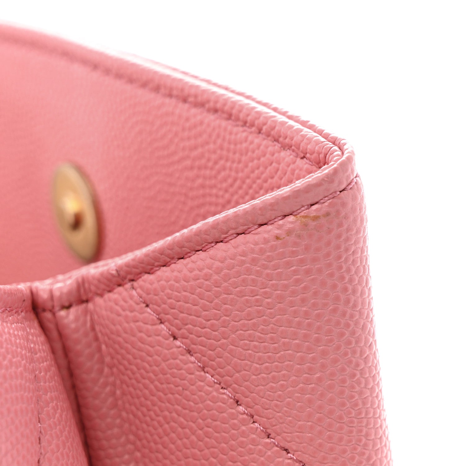 Caviar Quilted A Real Catch Clutch Pink