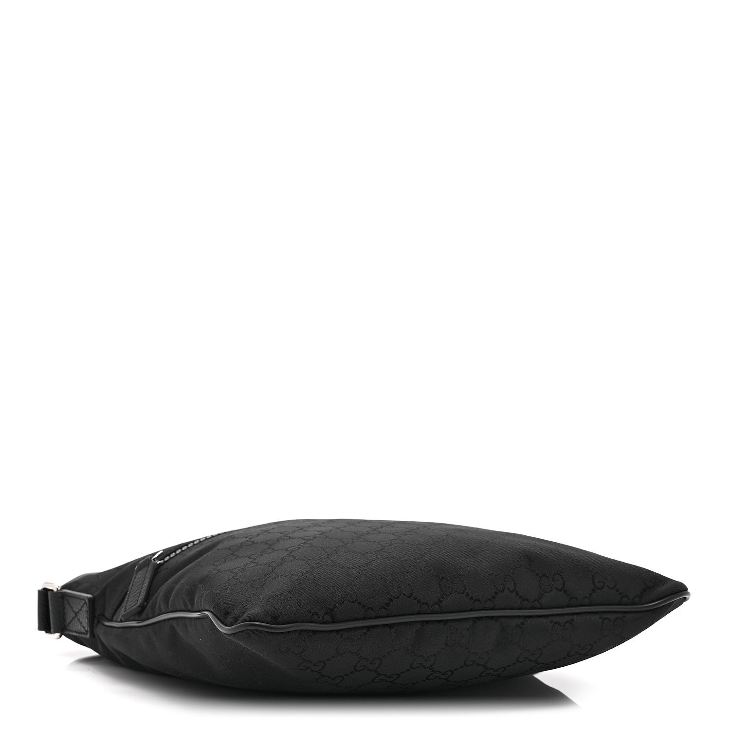Nylon Monogram Small Flat Messenger Bag Black