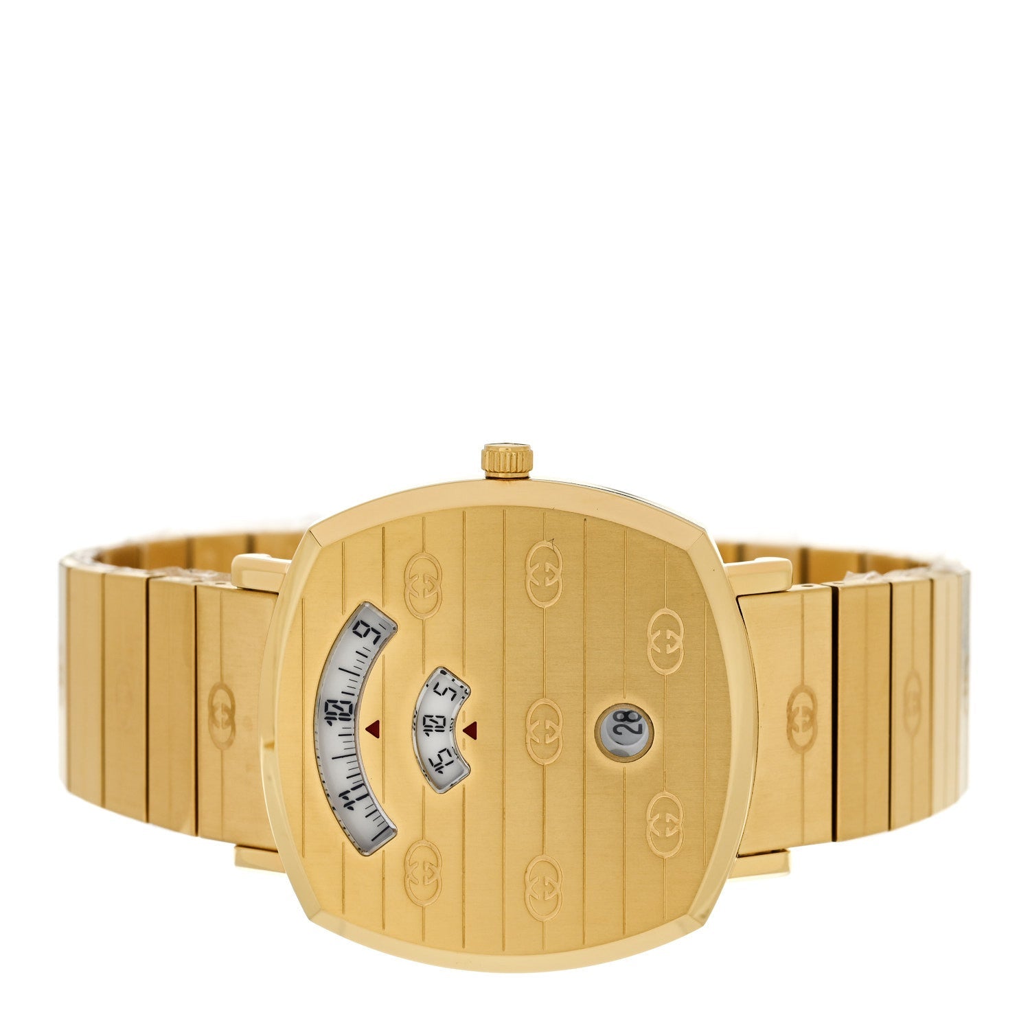 Stainless Steel 38mm Grip Quartz Watch Gold