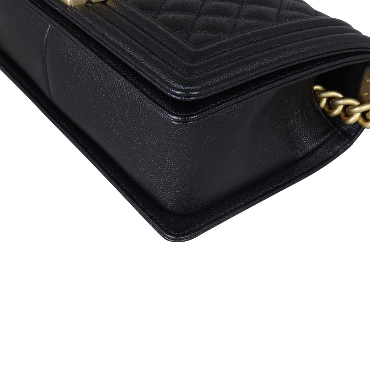 Chanel Boy Old Medium | Black 28 Series