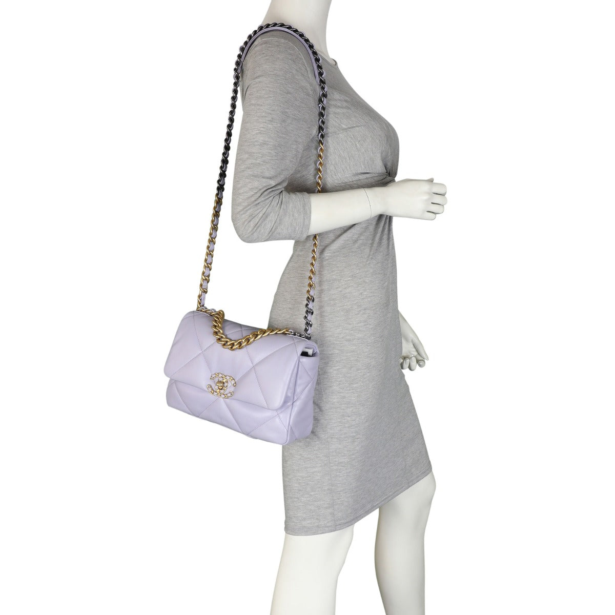 Chanel 19 Flap Bag Medium | White GHW