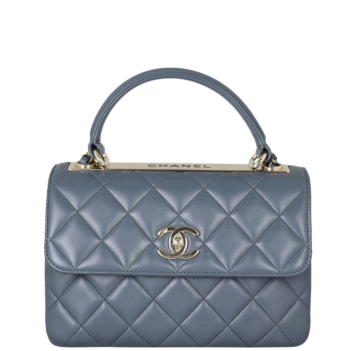 Chanel CC Trendy Small | Grey Lambskin