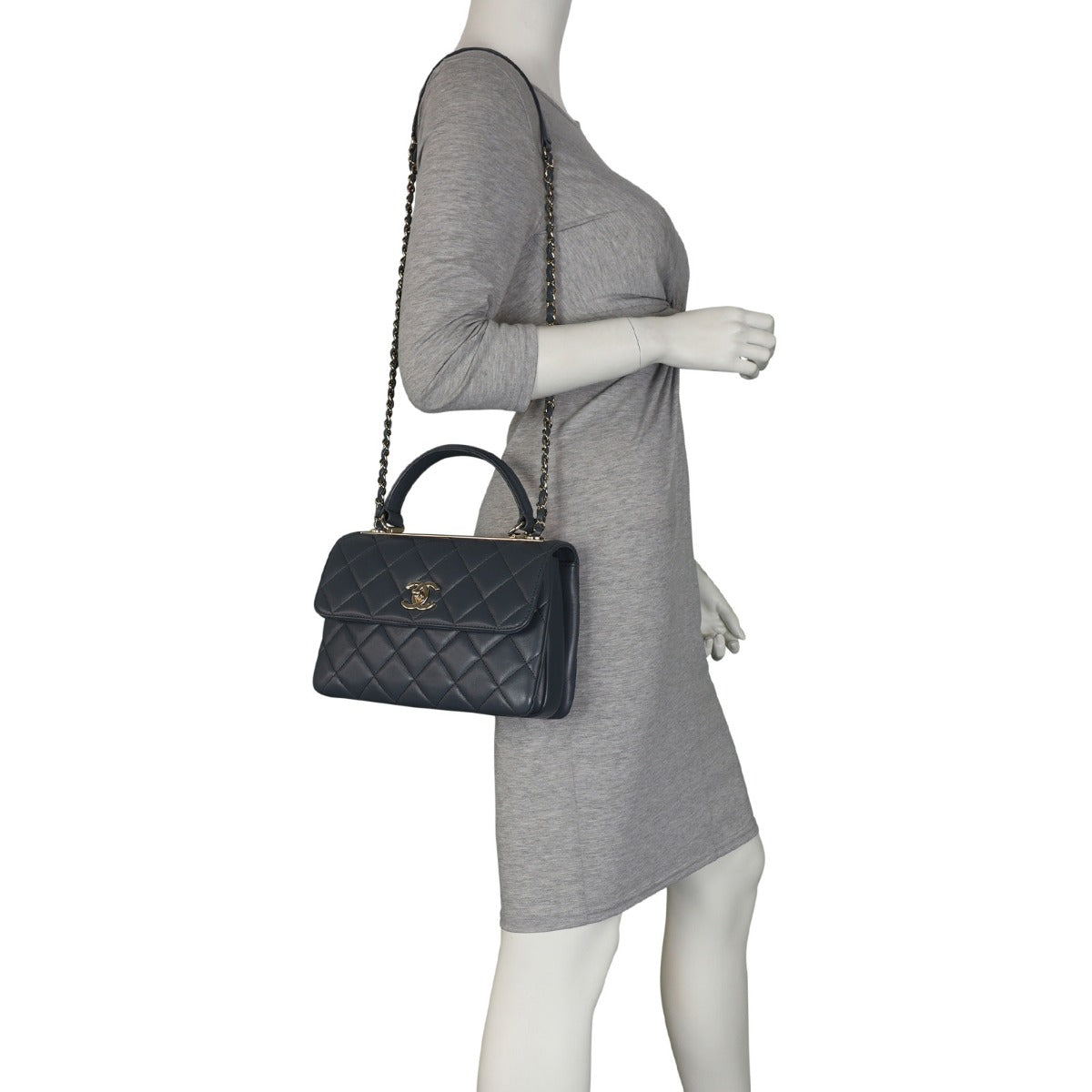 Chanel CC Trendy Small | Grey Lambskin
