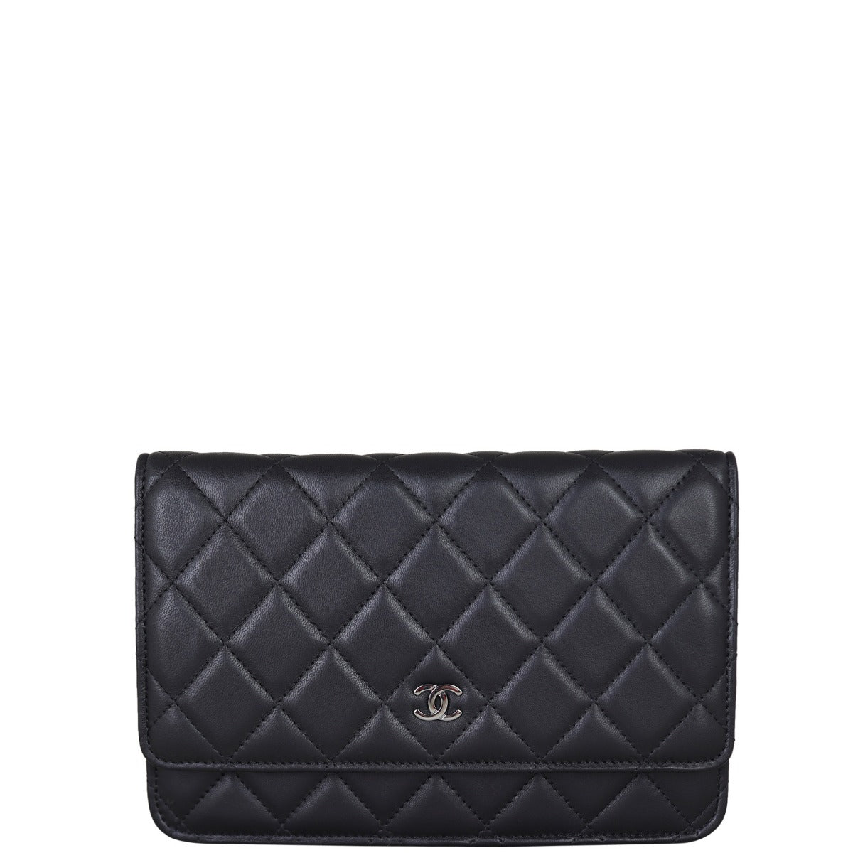 Chanel Classic Wallet on Chain | Black Diamond Lambskin