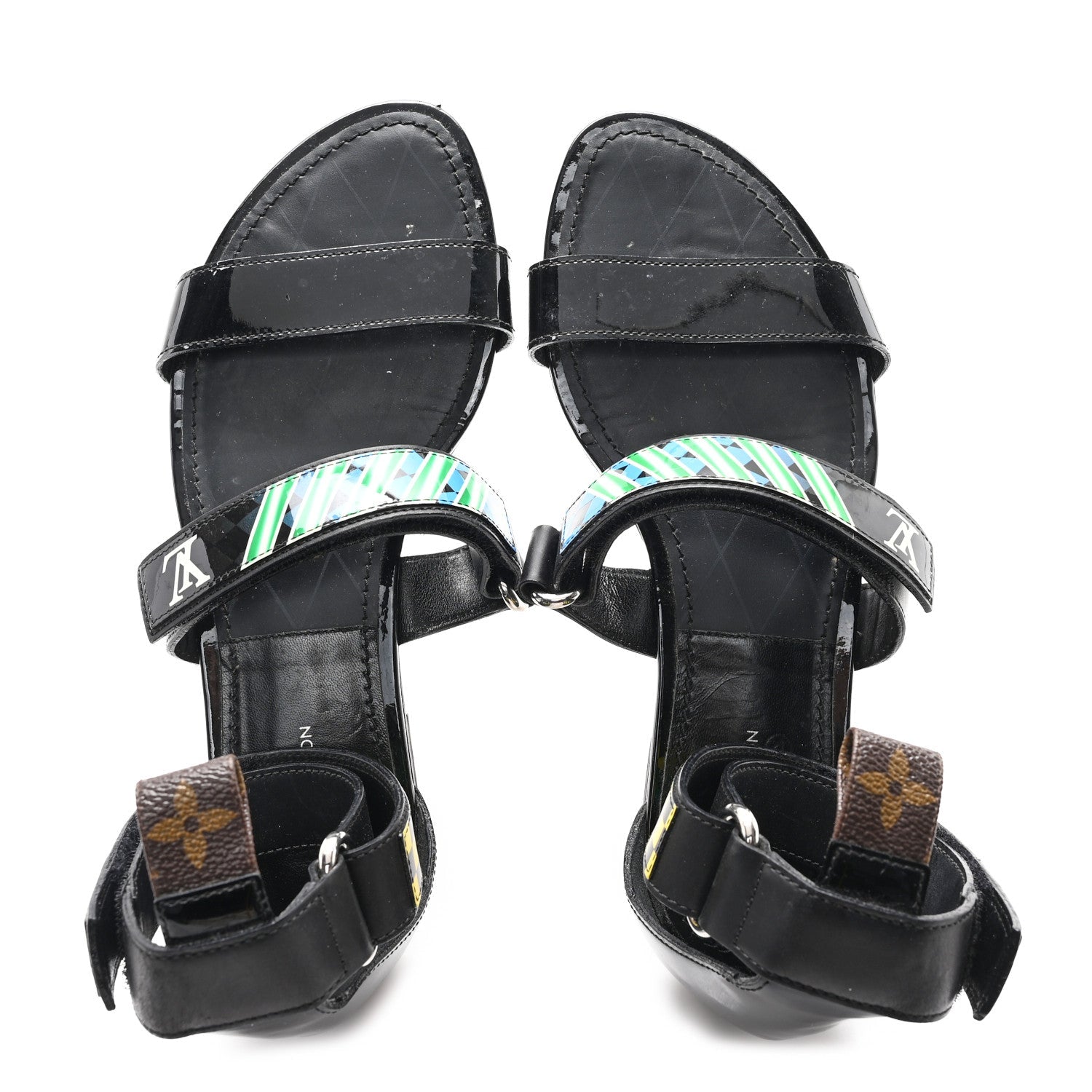 Patent Deep Sea Sandals 38 Black