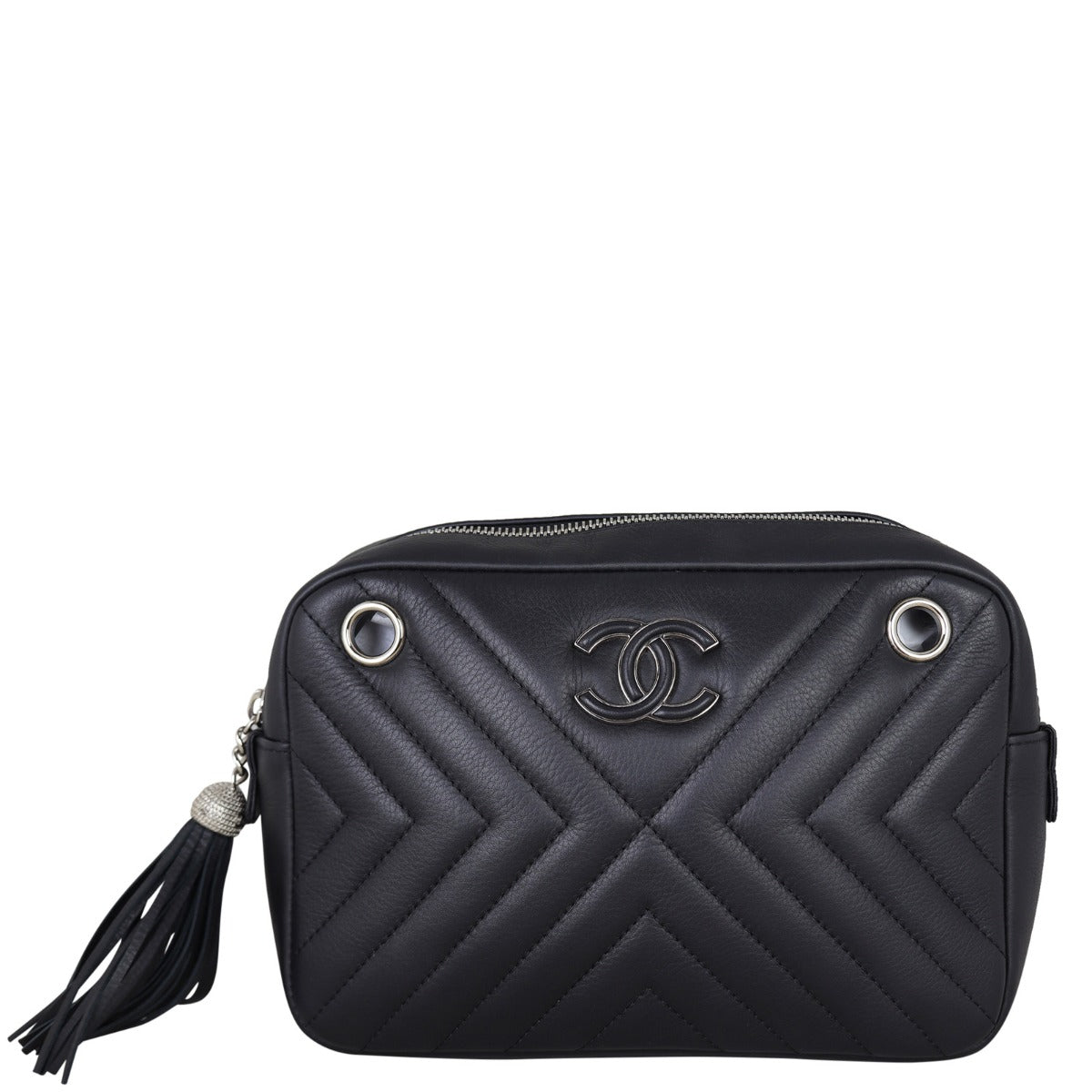 Chanel Diagonal Chevron Camera Bag